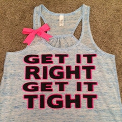 Get it Right Get It Tight Tank - Blue Marble - Ruffles with Love - Womens Fitness