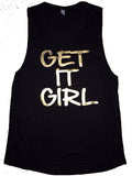 Get it Girl - Muscle Tank - Ruffles with Love - Womens Fitness Clothing - Workout Tank