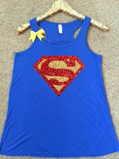 Superman Shirt - Superman - Superhero Shirt - DC - Ruffles with Love - Glitter - Graphic Shirt
