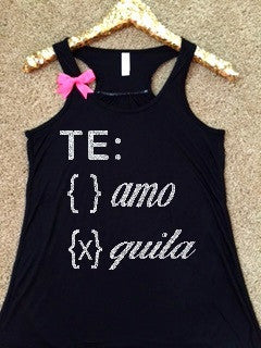 Te Amo - Tequila Tank - Ruffles with Love - RWL - Workout Tank - Fitness Tank - Graphic Tee - Funny Tank - Cardio